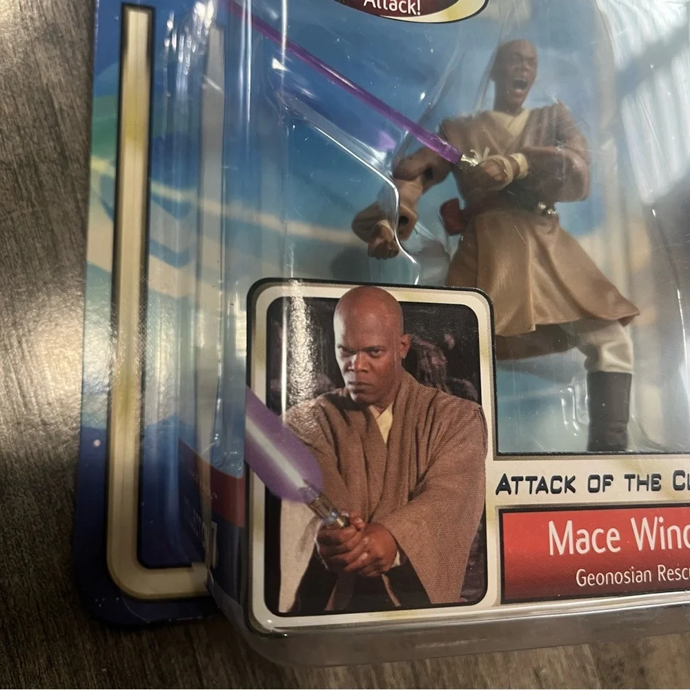 2002 Star Wars MACE WINDU Geonosian Rescue #28 Attack Of The Clones Figure NEW